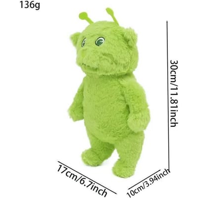 Poupée Peluche Chat Alien Mignon 30cm Jouets en Peluche Chat Alien Vert Doux Peluche Animal Poupée Collection Cadeau pour Fans