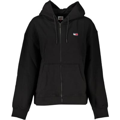 Tommy Hilfiger Zwarte Katoenen Dames Sweatshirt