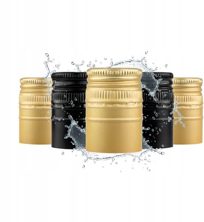 Bimberek - Lange Aluminium Dop - 30x44mm - Zwart/Goud