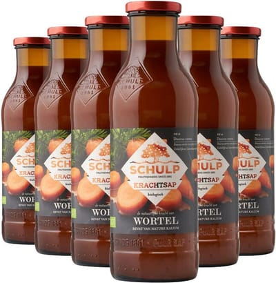 3x Schulp Wortelsap Puur Krachtsap Biologisch 6 x 0,75 liter