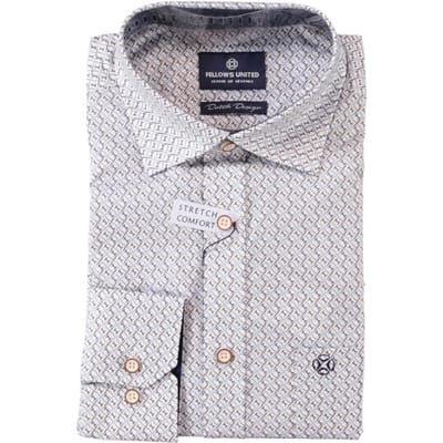 Fellows United - Lange mouw overhemd - Mannen - XXL - Blauw - Katoen - 61.6545