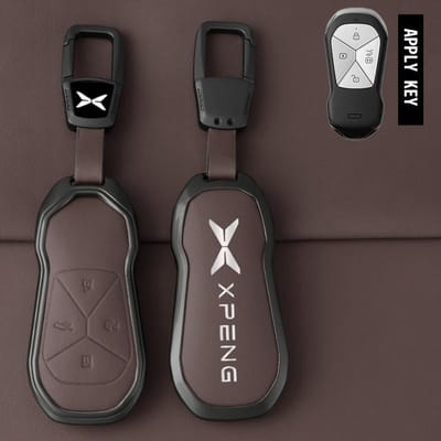 Coque de protection en alliage de zinc pour clé de voiture Xpeng Xiaopeng G6 G9 P7 P7I G3 G3I P5 - Sac de protection Accessoires de style automobile black