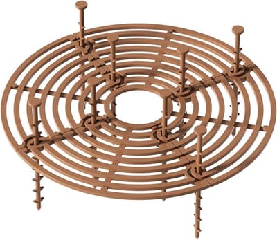Bloempot rooster - Plantenbak bescherming - Gewassen beschermen - Op maat te knippen - 52 cm diameter - Bruin