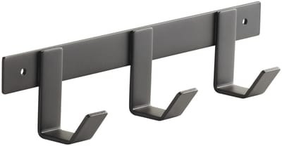 SOTECH Blackline ALBA (klein) Hakenrails 257 mm met 3 haken zwart Wandkapstok Kapstok