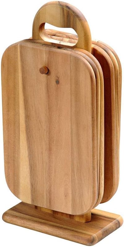 Plankjesstandaard - Houten rekje - Keuken organiseren - Massief acaciahout - 32 cm hoog - Bruin