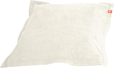 Whoober rechthoek zitzak St. Tropez XL ribcord wit - Wasbaar - Zacht en comfortabel