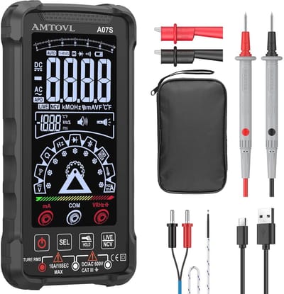 Digitale Multimeter - Oplaadbaar, 6000 Tellingen, Intelligente Elektrische Tester voor AC/DC Metingen en Meer
