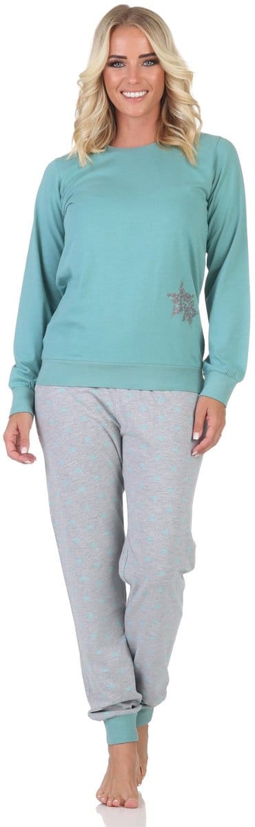 Normann dames pyjama lange mouw in sterrenlook