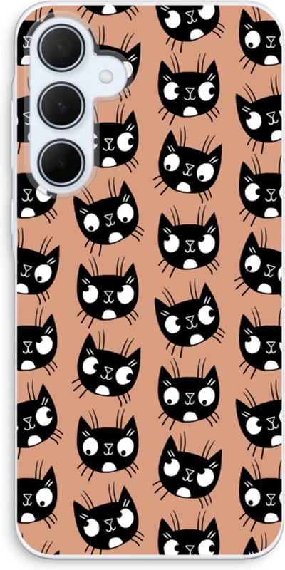 Case Company® - Hoesje geschikt voor Samsung Galaxy A35 hoesje - Kat - Soft Cover Telefoonhoesje - Bescherming aan alle Kanten en Schermrand