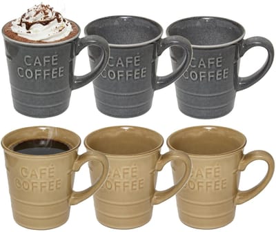 Secret de gourmet Koffiemokken - 12x stuks - 200 ml - kleuren gemixt