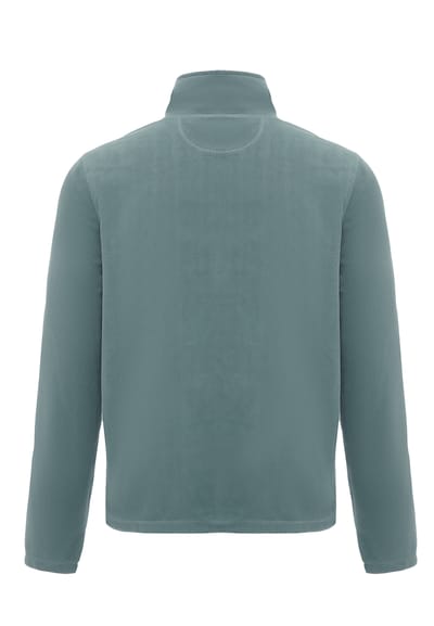 Mo Fleece trui Heren Turquoise Grijs