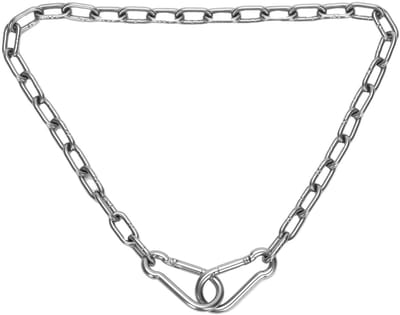 Dailygoods- Poortketting 61 cm - Roestvrij Staal - Hangende Schommelketting - Karabijnhaken - Boerderijpoortkettinggrendel - 3 mm Dik - Hekchain