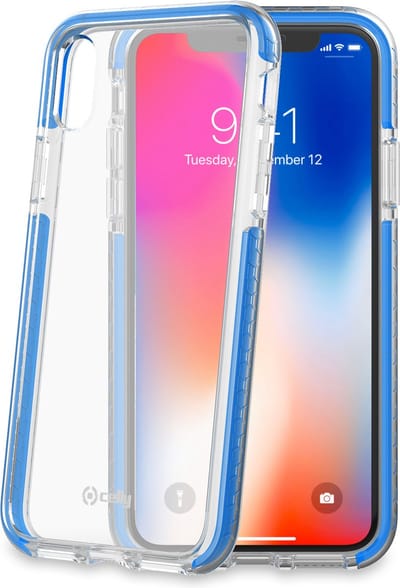 Celly - HexaGon Back Cover iPhone X/XS - Kunststof - Blauw -