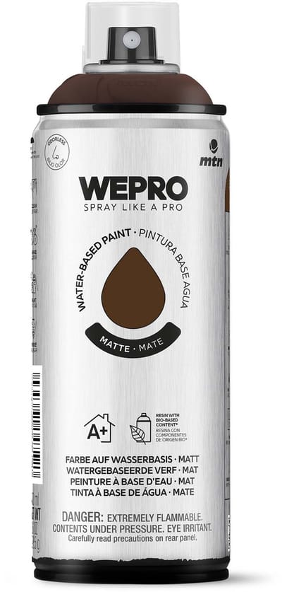 Spuitbus Bruin Cocoa Mat MTN WEPRO WATER-BASED PAINT 400ML
