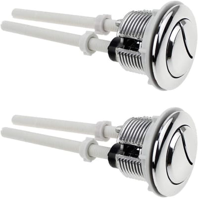 Allecto Premium - Toilet drukknoppen set van 2 - Chroom WC spoelknoppen - Vervangingsonderdeel voor toilet - Badkameraccessoires