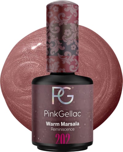 Pink Gellac Gellak - 202 Warm Marsala 15ml - Glanzende Gel Nagellak - Gellac - Gel Nagels Producten