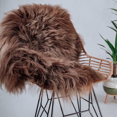Schapenvacht IJslands Bruin M/L (100x60cm) - 100% ECHT - Eco+