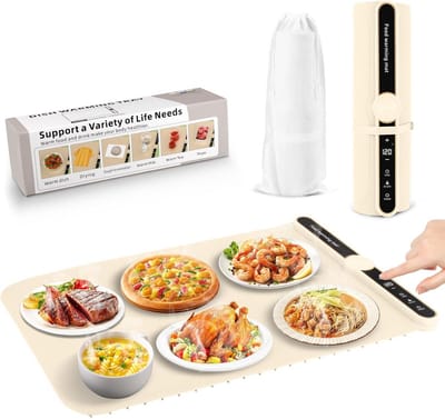 Opvouwbare Elektrische Warmhoudplaat voor Buffet en Feestjes - Flexibel met 9 Temp.standen (40-120°C)