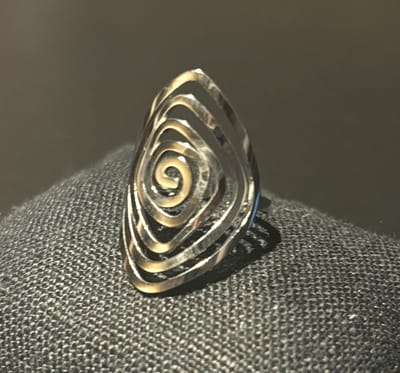 Goudkleurige No-Fade Waterproof Geometrische Spiraal Ring - 316L RVS