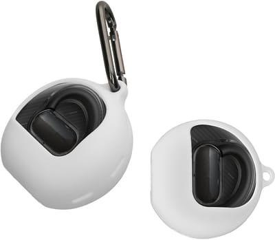 kwmobile Hoes geschikt voor Anker Soundcore V40i - Siliconen cover voor oordopjes in wit