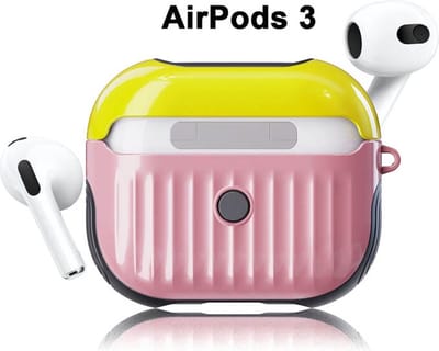 Airpods case - Apple Airpods 3 - roze geel - siliconen hoesje
