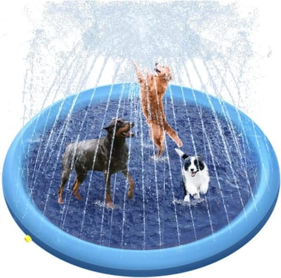 VHV - Sproeimat 190 cm - Waterspeelmat voor Honden en Kinderen - Antislip PVC - Tuin