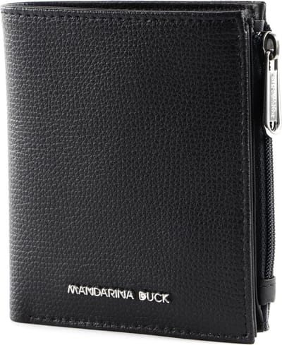 MANDARINA DUCK Leren Portemonnee Mellow Urban Wallet Black Zwart