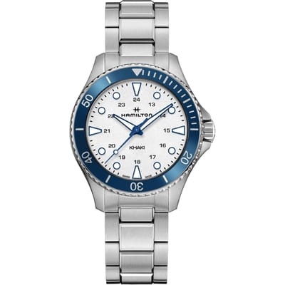 Hamilton Khaki Navy Scuba H82231150 Horloge - Staal - Zilverkleurig - Ø 37 mm