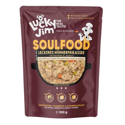 6x 300g Lucky Jim Soulfood Kipfricassee Hondenvoer nat