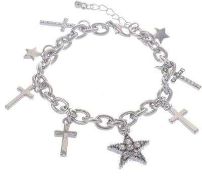 Behave - Bedelarmband ster kruis - edgy stijl - avond of casual look
