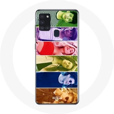 Coque - MANIACASE - Samsung Galaxy A21S - Souple - Blanc - Poursuis Tes Rêves Split Visages