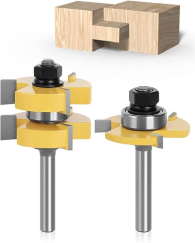 8 mm Freesbit Set Router Houtbewerking - Groef en Tong - Hout Snijgereedschap