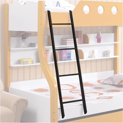 Stapelbedladder - Hoogslaper trap - Veilig In Bed - Gereedschapsloos Bevestigen - 116 cm Hoog - Zwart