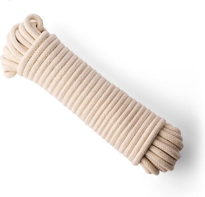 SNURO Katoentouw (8mm, 20M) voor steviger bindwerk - natuurlijk en geregenereerd katoen voor macramé, hobby & doe-het-zelf projecten - Natuurlijke look en zacht gevoel.