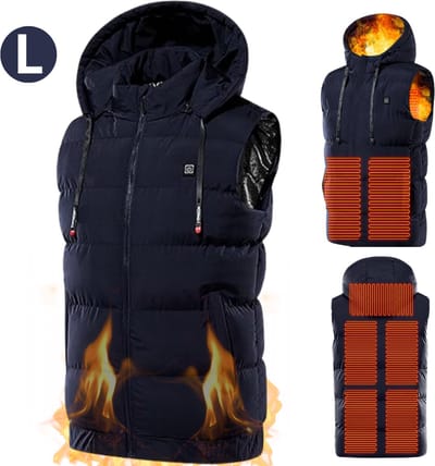 Bovista Verwarmde Bodywarmer - Heated Vest - Elektrische Bodywarmer - Extra Warm - Water Afstotend - Oplaadbaar - Unisex - Maat L - Blauw