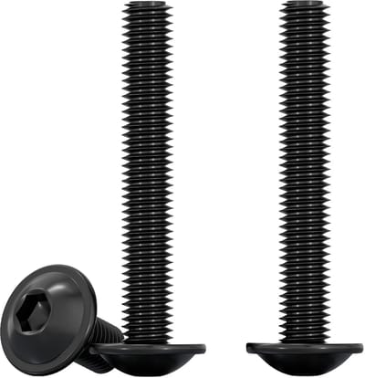 Zeskant Inbusbouten met Flens M8 x 40mm Zwart RVS A2 Volle Draad 10stuks