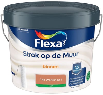Flexa - Strak Op De Muur Binnen Mat - The Workshop 1 - Mengverf - 2,5 L