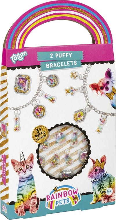 Totum Bedelarmbandenset Rainbow Pets Junior Staal 34-delig