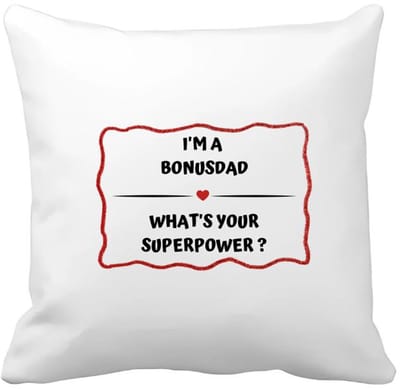 Akyol - i'm a bonusdad what's your superpower? Kussen hoes - Papa - super bonusvader - vader cadeautjes - vaderdag - verjaardag - geschenk - kado - 40 bij 40 cm