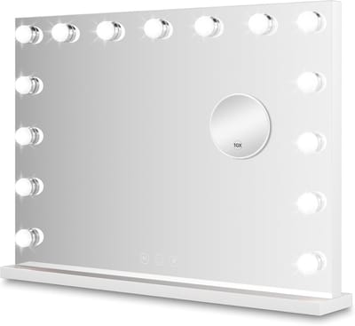 Make-up Spiegel - Verlichte Spiegel - Make-up Aanbrengen - Instelbare Helderheid - 58 x 46 cm - Wit