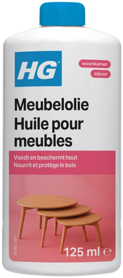 HG - Meubelolie Eiken - 6 x 140 ml - Voordeelverpakking