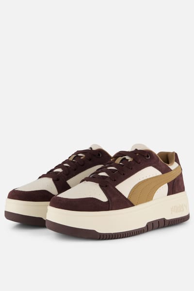 PUMA Rebound Femme Low SD Dames Sneakers - Alpine Snow-Soft Taupe-Chocolate Fondue