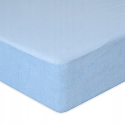 Terry hoeslaken met elastiek - 180/190x190/200 cm - Blauw