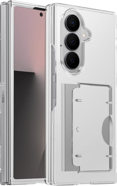 ShieldCase Hoesje met Pasjeshouder geschikt voor Samsung Galaxy Z Fold 7 – Transparante Hardcase Backcover – Telefoonhoes voor Kaarten & Passen – Stevige Case voor Fold7
