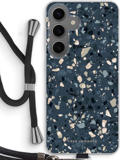 Case Company® - Hoesje met koord geschikt voor Samsung Galaxy S24 hoesje met Koord - Ocean - Telefoonhoesje met Zwart Koord - Bescherming aan alle Kanten en Over de Schermrand