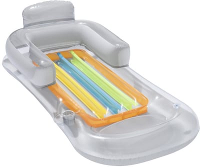 Luchtbedden - Opblaasbare - Drijfstoel - Drijvende - Waterhangmat - Luchtmatras Zwembad - Zwevend Waterhangmat met Armleuningen en Rugleuning - Herbruikbare Zwembad Lounge Bed voor Zomer Ontspanning - 161x84cm