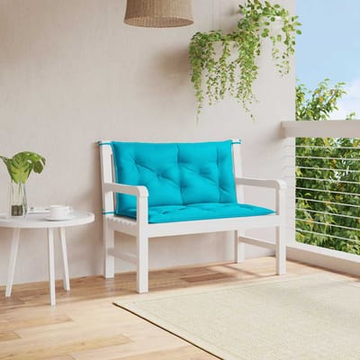 vidaXL - Tuinbankkussens - 2 - st - 100x50x7 - cm - stof - turquoise