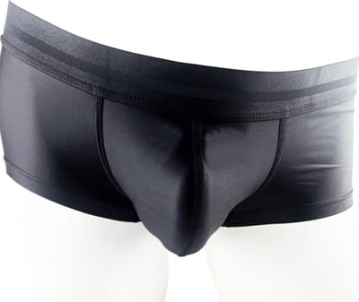 BamBella ® - Boxershorts - maat S/M - Boxer short zwart glans stof onderbroek kort heren onderbroeken
