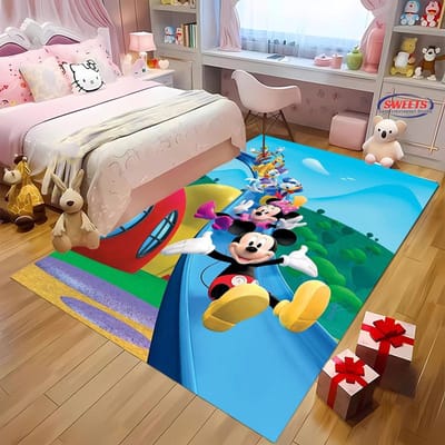 Nieuw bij Disney Mickey Mouse Tapijt! Slaapkamer Woonkamer Bedmat, Antislip Exquise Huisdecoratie, Duurzaam Machinewasbaar Kleed Cadeau 40x60cm (16x24in)