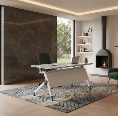 Vouwbare Mobiel Vergaderbord met Wieltjes – Flip-Top Trainingsbord voor Kantoor en Vergaderruimte – Flexibel Seminarbord – Casa Serena – Afmetingen op aanvraag – Casa Dorada